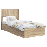 Bed Frame with Storage and Headboard Sonoma Oak 75 x 190 cm 3414525