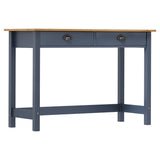 Console Table Hill with 2 Drawers Grey 110x45x74 cm Solid Pine Wood 288993