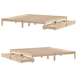 Bed Frame without Mattress 180x200 cm Super King Solid Wood Pine 3301442