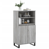 Highboard Grey Sonoma 60x36x110 cm Engineered Wood 831498
