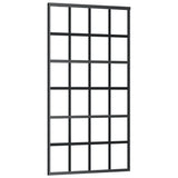 Sliding Door with Hardware Set ESG Glass&Aluminium 102x205 cm 3081966