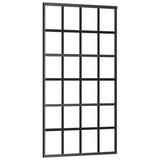 Sliding Door with Hardware Set ESG Glass&Aluminium 102x205 cm 3081966