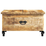 Coffee Table Rough Mango Wood 70x70x40 cm 243979