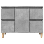 ZNTS 3 Piece Bathroom Furniture Set Concrete Grey Engineered Wood 3324949