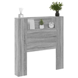 Storage Headboard with LED Grey Sonoma Engineered Wood 3418652