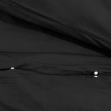 Duvet Cover Set Black 200x220 cm Cotton 136121