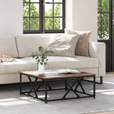 Coffee Table Old Wood 70 x 70 x 30 cm Engineered Wood 882772