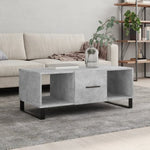 ZNTS Coffee Table Concrete Grey 102x50x40 cm Engineered Wood 829328