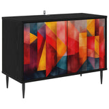 TV Cabinet HEESCH 69 x 33 x 50.5 cm Black Oak Engineered Wood 8007018