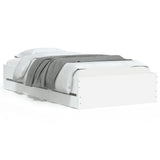 Bed Frame with Drawers without Mattress White 100x200 cm 3207287