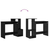 Desk with Drawer Black Oak 106 x 41 x 88.5 cm Engineered Wood 869467