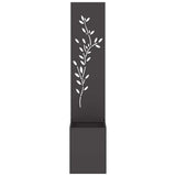 Garden Privacy Screen Black 32 x 32 x 150 cm Cold-rolled steel 876406