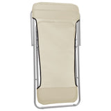 Folding Beach Chairs 2 pcs Cream Textilene&Powder-coated Steel 360192