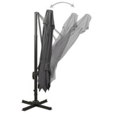 Cantilever Garden Parasol with Double Top 300x300 cm Anthracite 312372