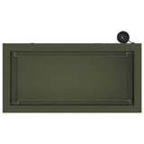 Garden Planter with LED 2 pcs Olive Green 30 x 60 x 30 cm Steel 8008091