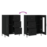 Sideboard Black 69.5x34x90 cm Engineered Wood 828045