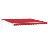 Retractable Awning Manual Red 400 x 300 cm Fabric 3330689