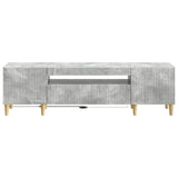 LED TV Cabinet Concrete Grey Engineered Wood 896688