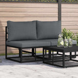 Outdoor Furniture 2 Piece Black and Anthracite Metal 42008026