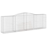Arched Gabion Baskets 6 pcs 400x50x120/140 cm Galvanised Iron 3147013