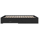 Bed Frame with Drawers without Mattress Black 140x200 cm 3280385