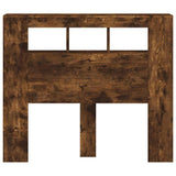LED Headboard Smoked Oak 120x18,5x103,5 cm Engineered Wood 837341