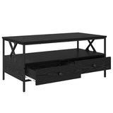 Coffee Table Black oak 100 x 51 x 45 cm Engineered wood 874096