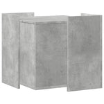 ZNTS Cat Litter Box Enclosure Concrete Grey 53x53x51 cm Engineered Wood 857754