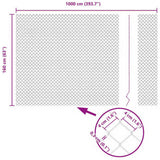 Chain Link Fence with Post 10 x 1.6 m PVC-Coated Steel 3336272