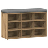 Shoe Bench Artisan Oak 82x32x50 cm Engineered Wood 857624
