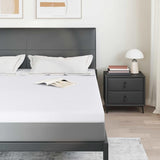 Mattress Topper White 200 x 200 x 7 cm Jaquard Fabric 4106241