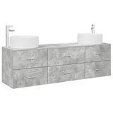 Bathroom Furniture Set 3 pcs Concrete Grey 3405942