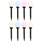 ZNTS Outdoor Solar Lamps 8 pcs LED Spherical 15 cm RGB 277125