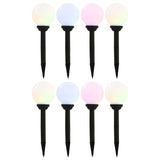 Outdoor Solar Lamps 8 pcs LED Spherical 15 cm RGB 277125