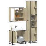 3 Piece Bathroom Furniture Set Sonoma Oak Engineered Wood 3301066
