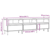 TV Cabinet Artisan Oak 150x30x44.5 cm Engineered Wood 857192