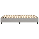 Box Spring Bed Frame Light Grey Double Fabric 3121199