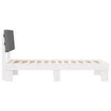 Bed Frame with Upholstered Headboard Light Grey 80 x 200 cm 877383