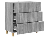 Drawer Cabinet Grey Sonoma 66 x 34.5 x 90 cm Engineered Wood 894611