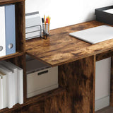 Desk Smoked Oak 131.5 x 50 x 106.5 cm Engineered Wood 869302
