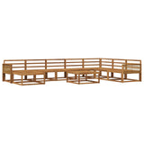 Outdoor Sofa Set 9 pcs Natural Solid Acacia Wood 3382827
