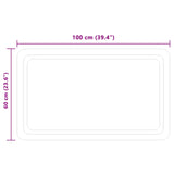LED Bathroom Mirror Transparent 100 x 60 cm Tempered Glass 42045843