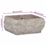 Sink Grey 30x30x13 cm Marble 149176