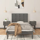 Wall Headboard Grey 106x3x63 cm Solid Wood Pine 824715
