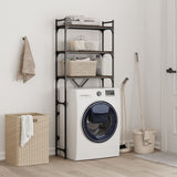 Washing Machine Shelf Brown Oak 67x25x163 cm Engineered Wood 838987