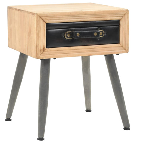 Bedside Table Solid Fir Wood 43x38x50 cm 245775