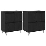 Sideboards 2 pcs Black oak 3394535