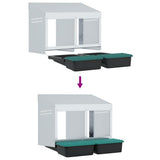 Chicken Nesting Box 2 Compartments Wall-Mounted Galvanised Steel 4104891