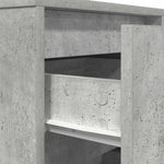 ZNTS Bedside Cabinet with LED Lights Concrete Grey 38x34x50 cm 861289