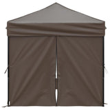 Folding Party Tent with Sidewalls Taupe 2x2 m 93505